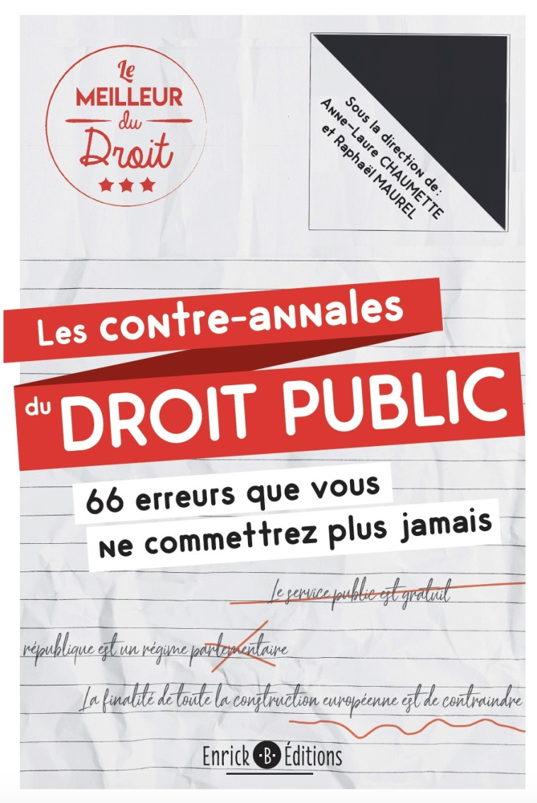 Les contre-annales du droit public - Chaumette Anne-Laure, Maurel Raphaël - ENRICK