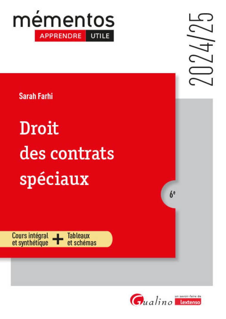 Droit des contrats spéciaux - Sarah Farhi , Farhi Sarah - GUALINO