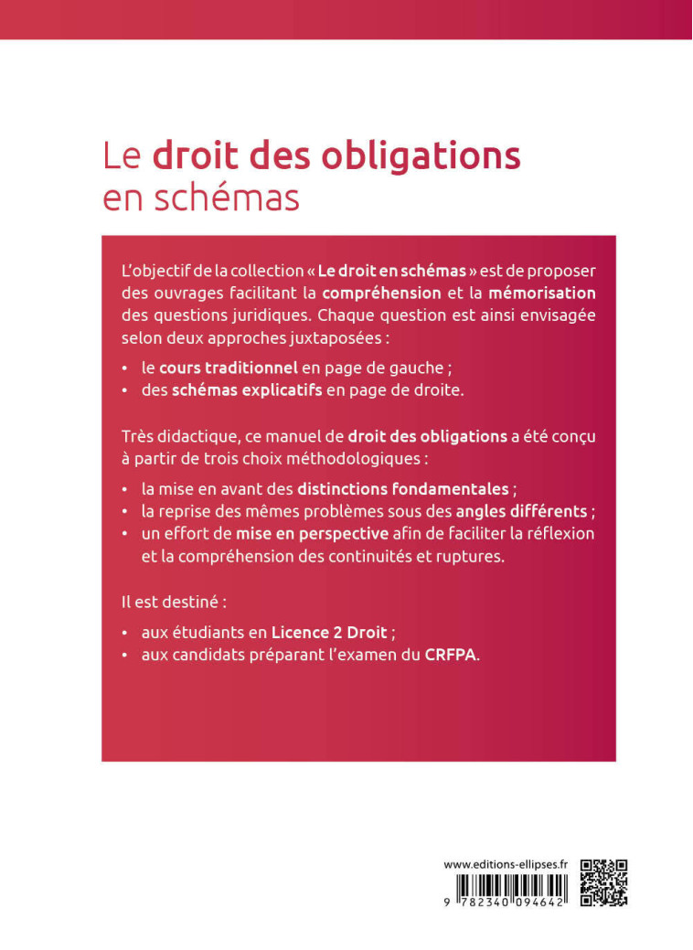 Le droit des obligations en schémas - Courdier Anne-Sylvie - ELLIPSES