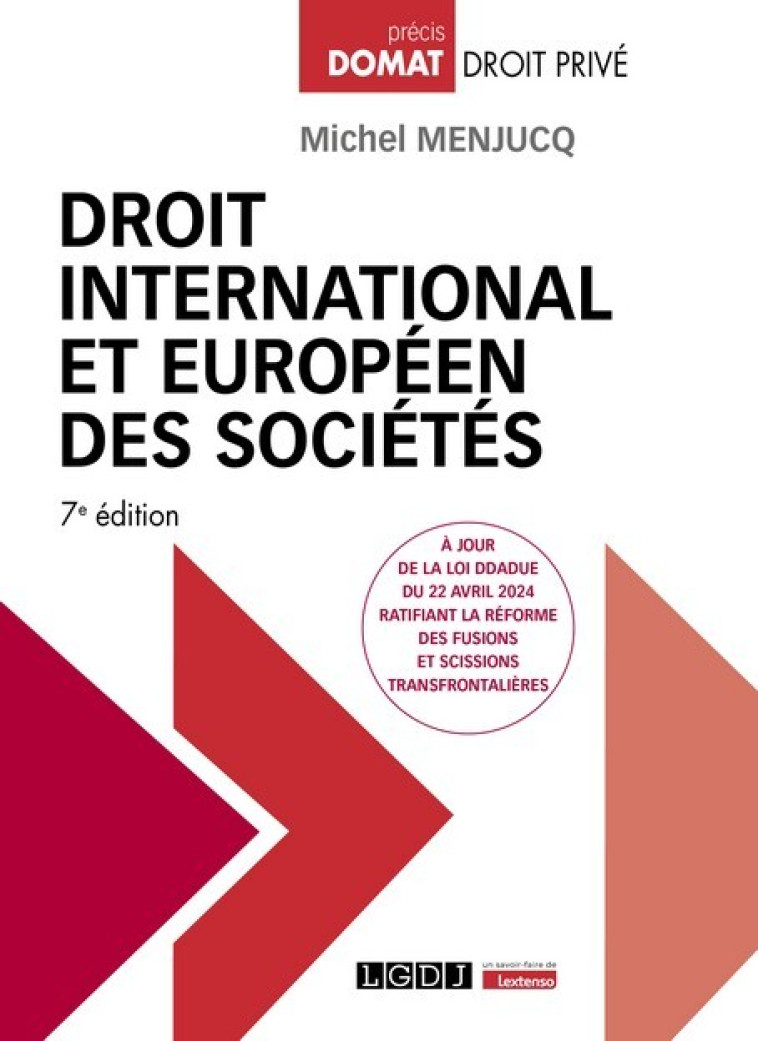 Droit international et européen des sociétés - Menjucq Michel - LGDJ