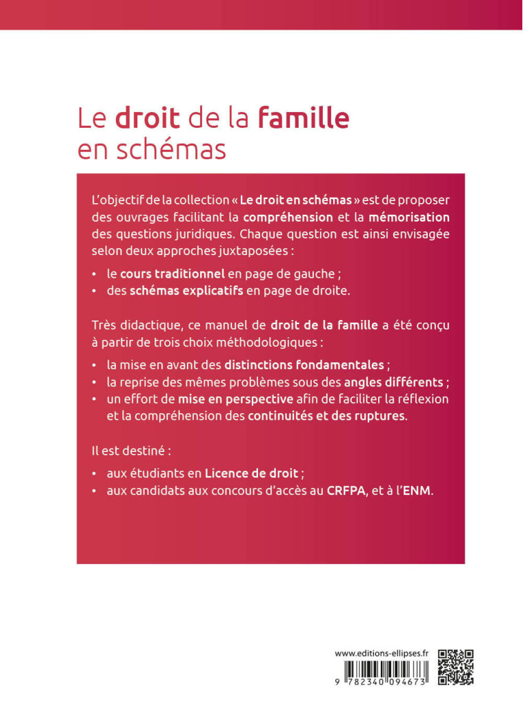 Le droit de la famille en schémas - Dionisi-Peyrusse Amélie - ELLIPSES