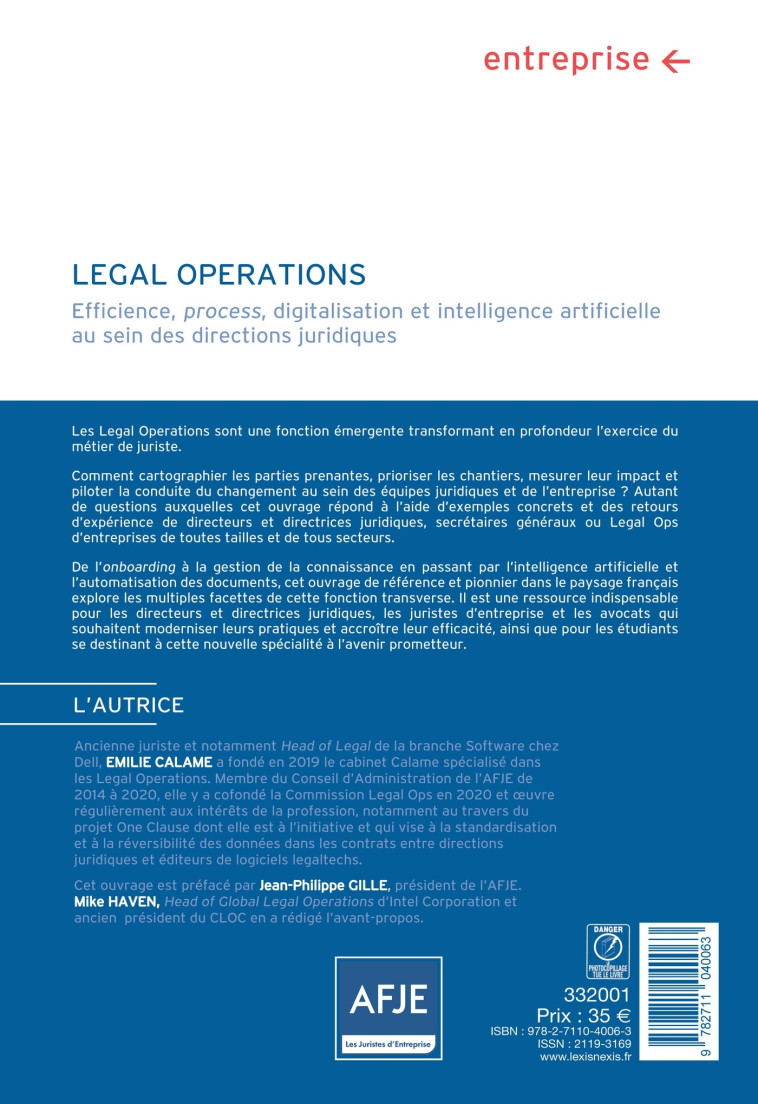 Legal operations - Letocard-Calame Emilie, Calame Emilie - LEXISNEXIS