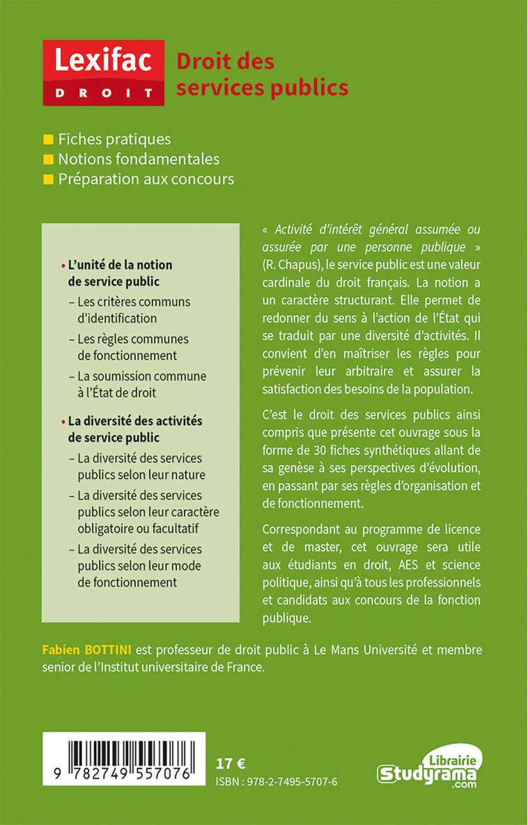 Droit des services publics - Christophe Sinnassamy - BREAL