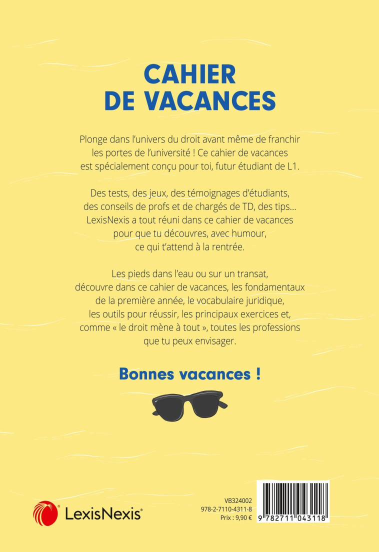 Cahier de vacances -  - LEXISNEXIS